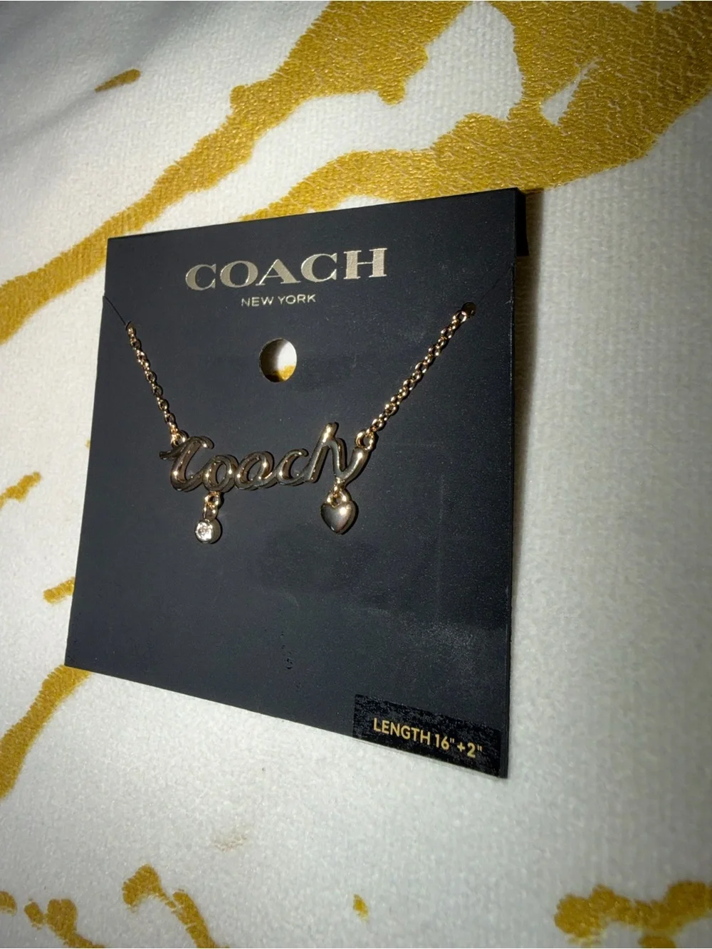 Coach necklace gold